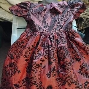 Elegant Red and Black Patterned Dress 5/$30